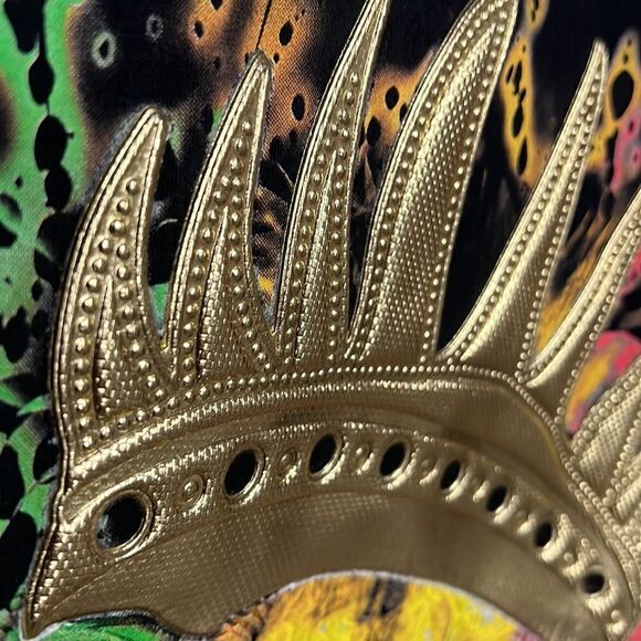 🔥🔥 Near Vintage FUYA LIFESTYLE Y2K “CROWN LION KING” Graphic AOP Tee - Sz 2XL - Picture 7 of 11